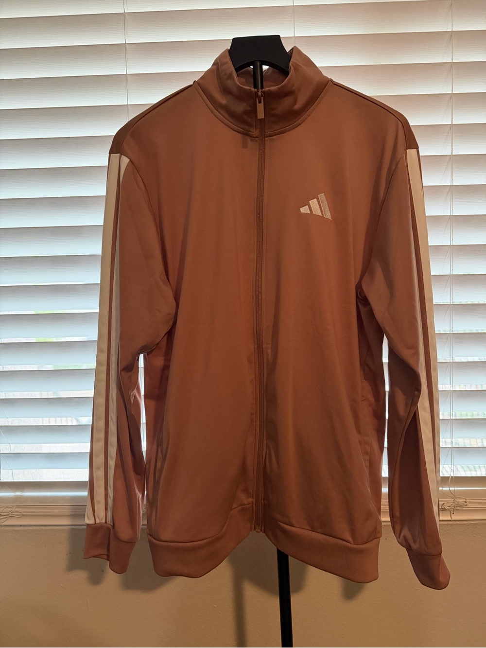 adidas Pink Zip-Up Jacket with Black Logo